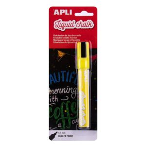 Apli Liquid Chalk – křídový popisovač, kulatý hrot 5,5 mm, žlutý